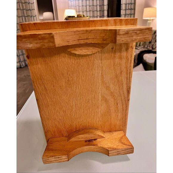 VINTAGE 1950’s ERA GRIFFIN SHINE MASTER SHOE SHINE BOX OAK WOOD - Picture 7 of 13